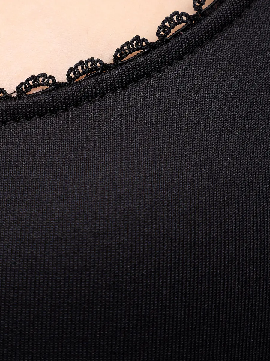 Платье с кружевом BLUMARINE 2A704AN0990 Черный  Фото 6