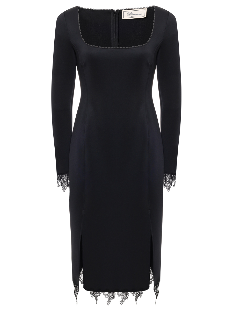 Платье с кружевом BLUMARINE 2A704AN0990 Черный 