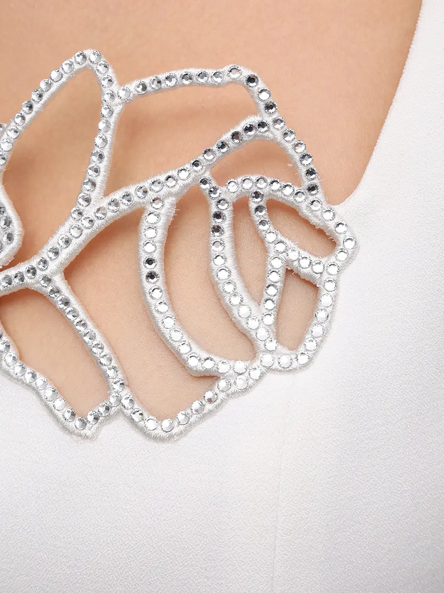 Платье однотонное BLUMARINE 2A718AN0102 Белый  Фото 6