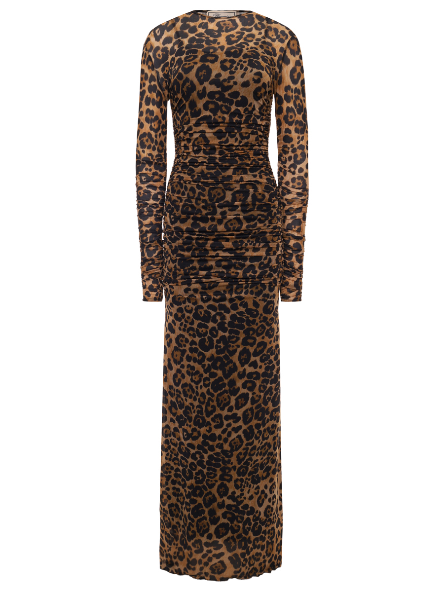 Платье с принтом BLUMARINE 2A726AM5539 Анималистичный принт 