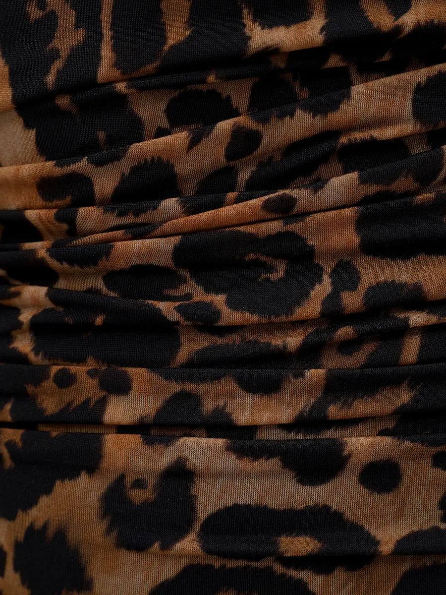 Платье с принтом BLUMARINE 2A726AM5539 Анималистичный принт  Фото 6