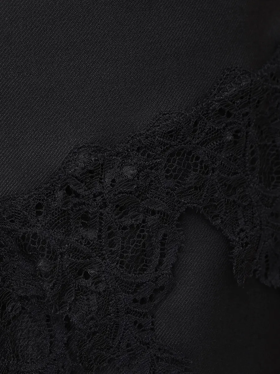 Юбка с кружевом BLUMARINE 2G268AN0990 Черный  Фото 6