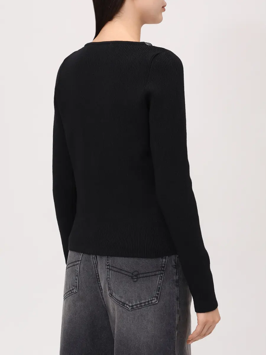 Кардиган комбинированный BLUMARINE 2M587AN0990 Черный  Фото 3