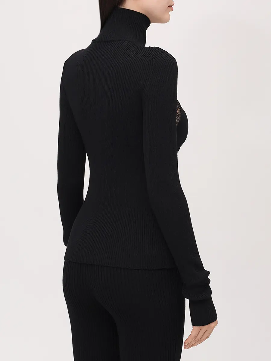 Водолазка шерстяная BLUMARINE 2M620AN0990 Черный  Фото 3