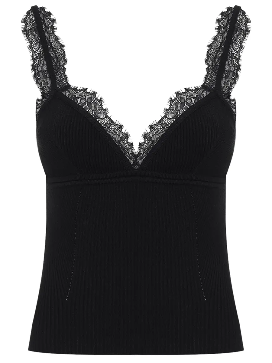 Топ из вискозы BLUMARINE 2M624AN0990 Черный 