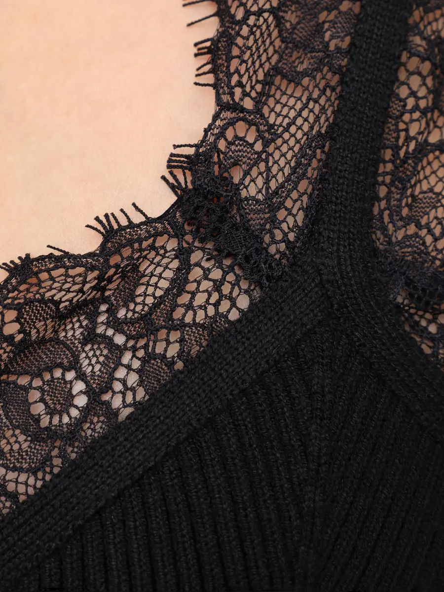 Топ из вискозы BLUMARINE 2M624AN0990 Черный  Фото 6