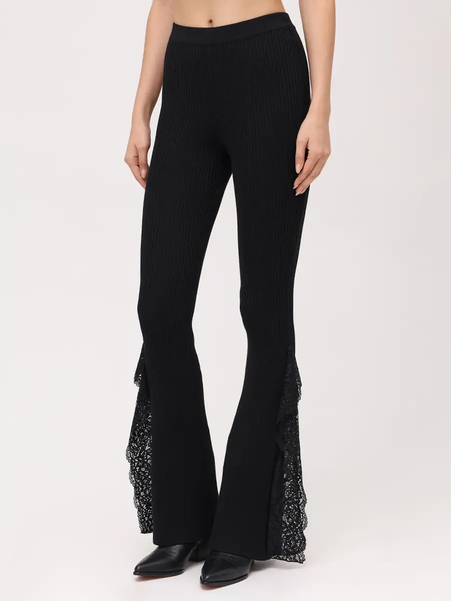 Брюки из вискозы BLUMARINE 2P185AN0990 Черный  Фото 4