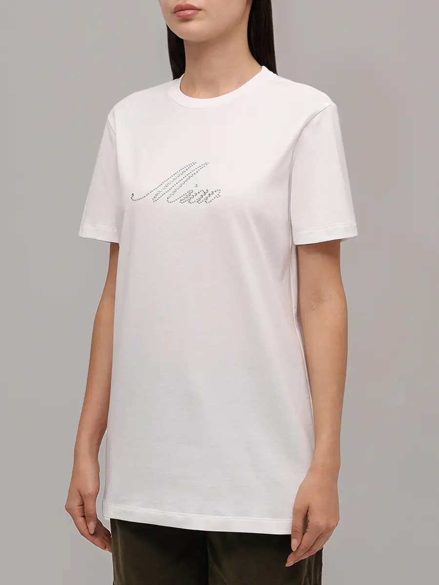 Футболка хлопковая BLUMARINE 2T110AN0103 Белый  Фото 4