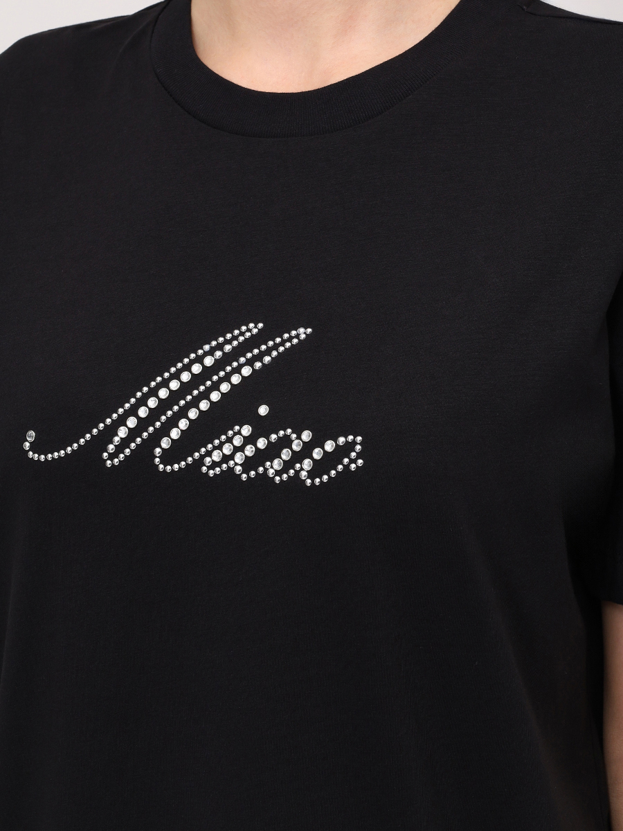 Футболка хлопковая BLUMARINE 2T110AN0990 Черный  Фото 5