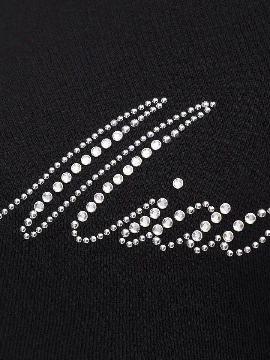 Футболка хлопковая BLUMARINE 2T110AN0990 Черный  Фото 6