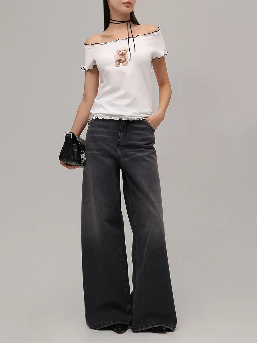 Футболка хлопковая BLUMARINE 2T117AC1039 Белый  Фото 2