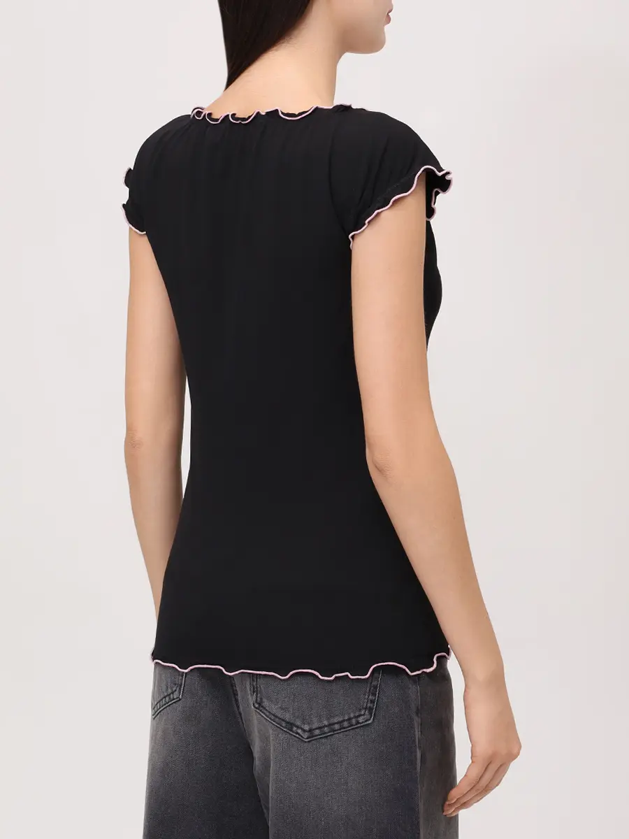 

Футболка хлопковая, Черный, 2T117AC9913