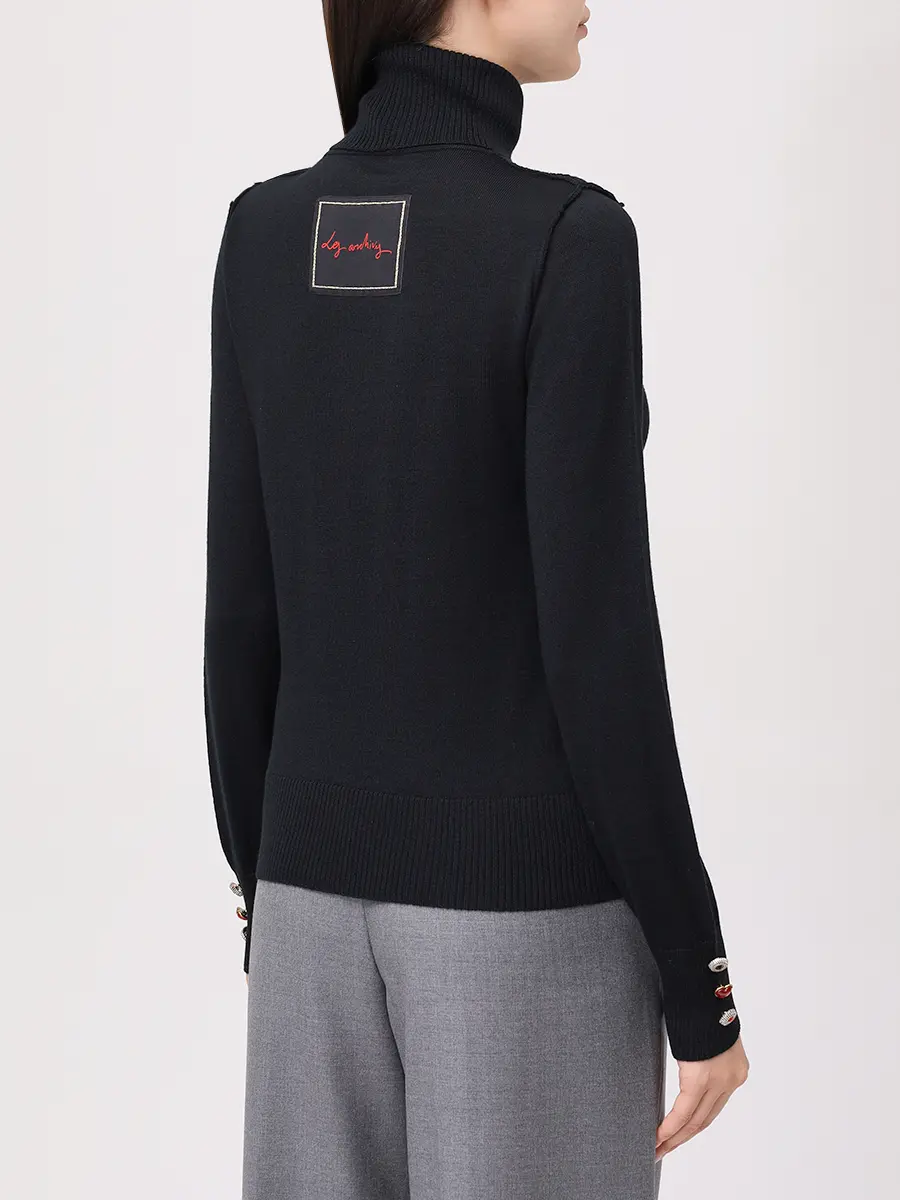 

Водолазка шерстяная, Черный, LA1015