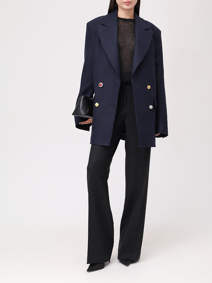 Джемпер из мохера LES ARCHIVES LA1020 Черный  Фото 2