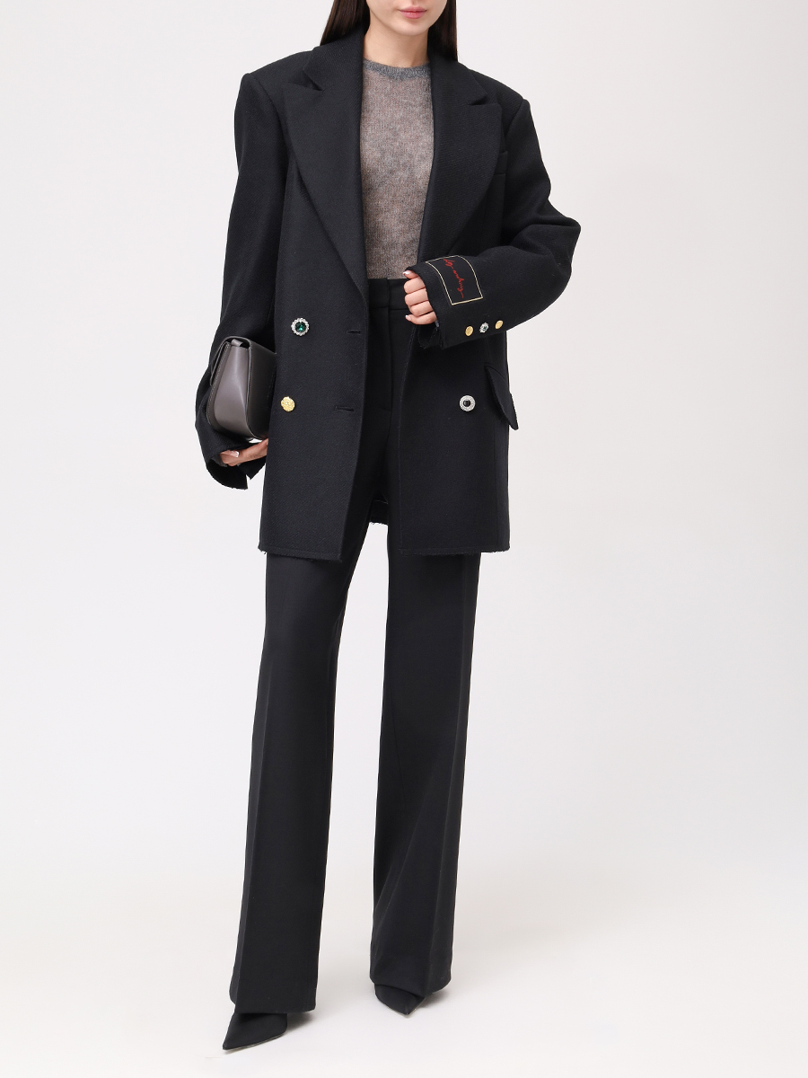 Джемпер из мохера LES ARCHIVES LA1020 Серый  Фото 2