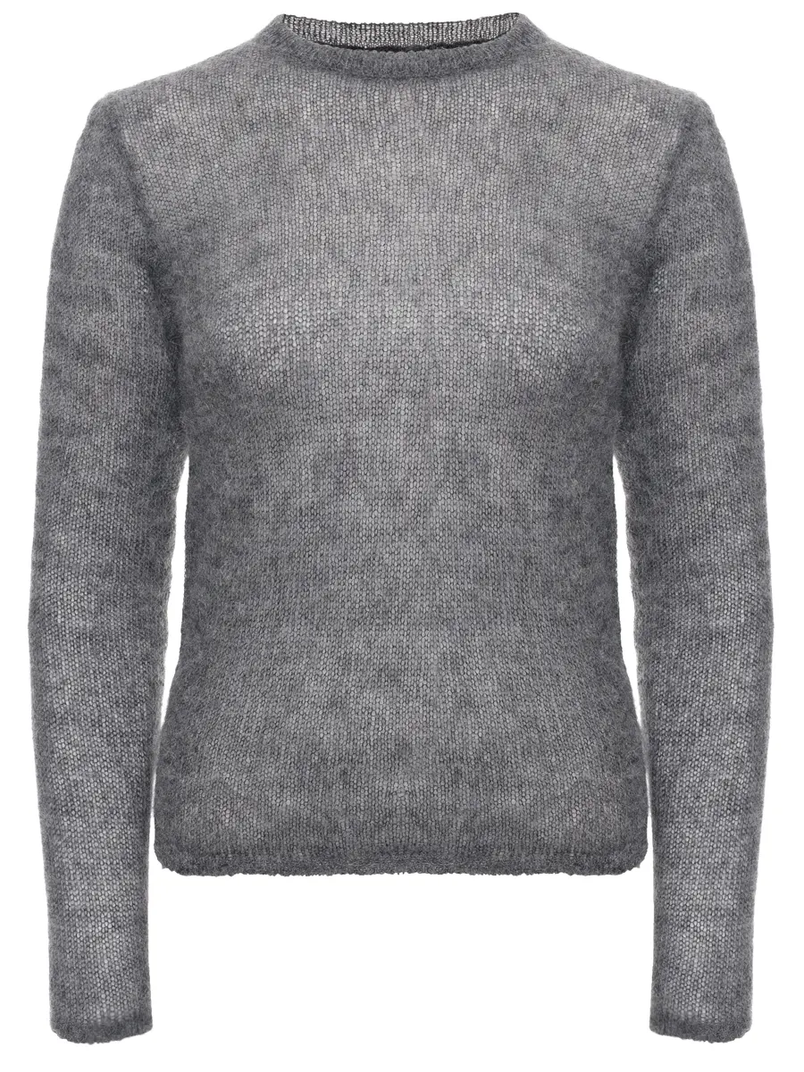 Джемпер из мохера LES ARCHIVES LA1020 Серый 