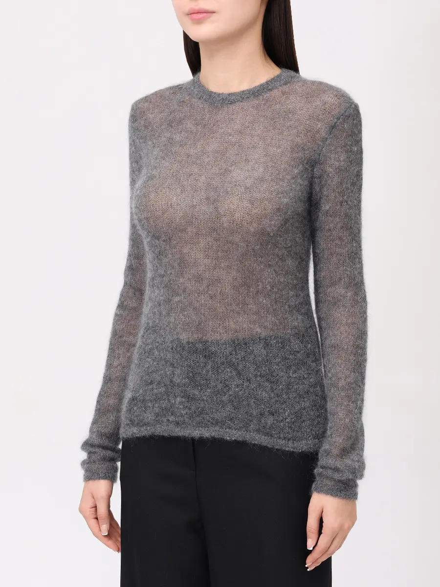 Джемпер из мохера LES ARCHIVES LA1020 Серый  Фото 4