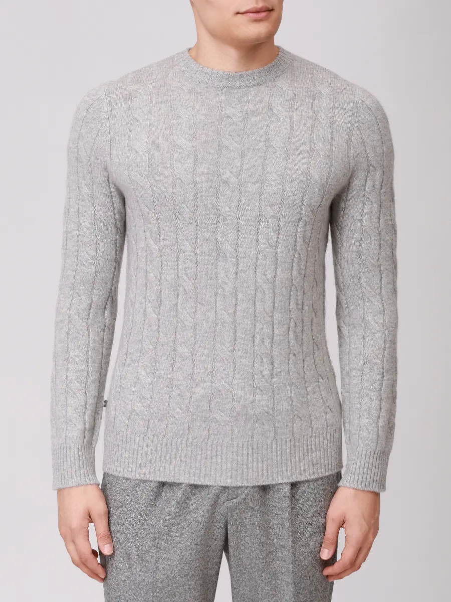 Джемпер кашемировый PAUL TAYLOR PT7MA F042 501 Серый  Фото 4