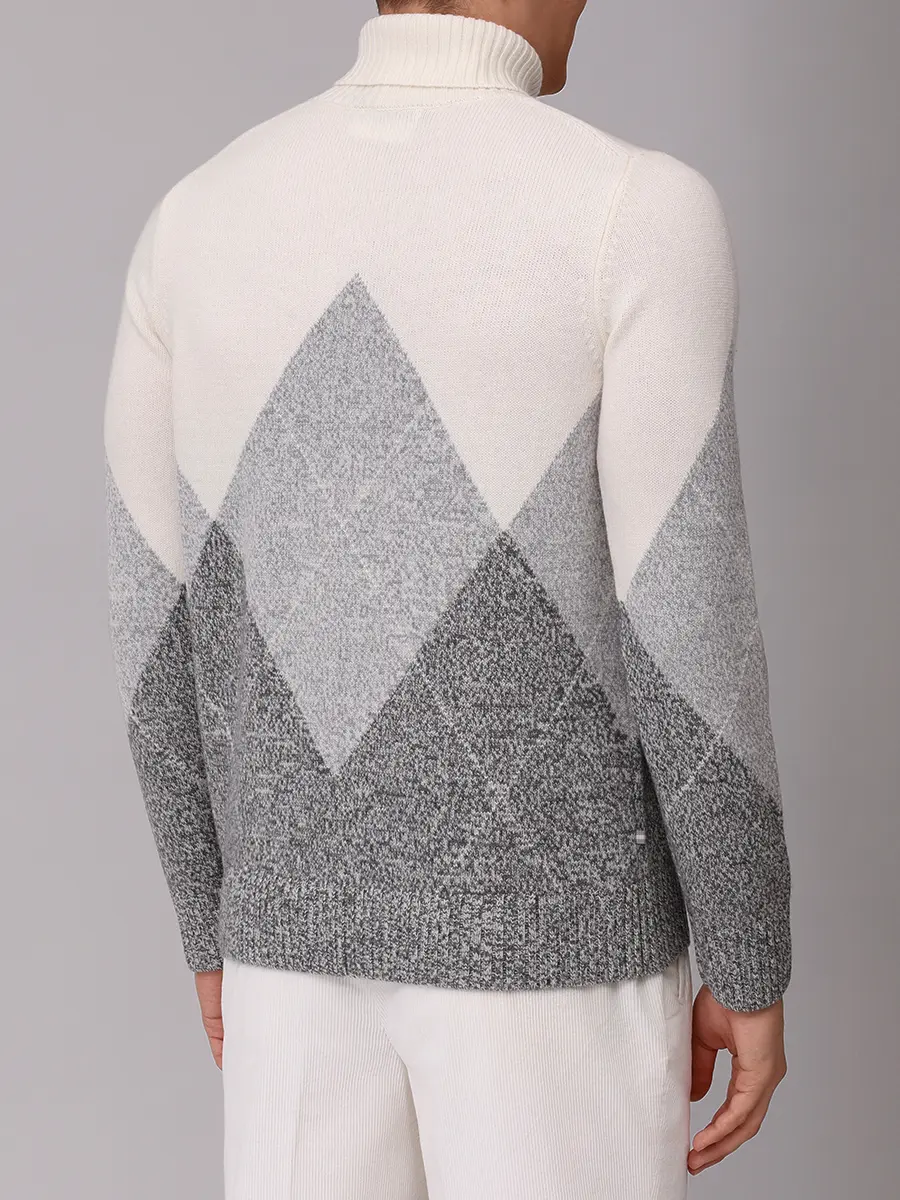 Свитер шерстяной PAUL TAYLOR PT7MA F009 001 Белый  Фото 3