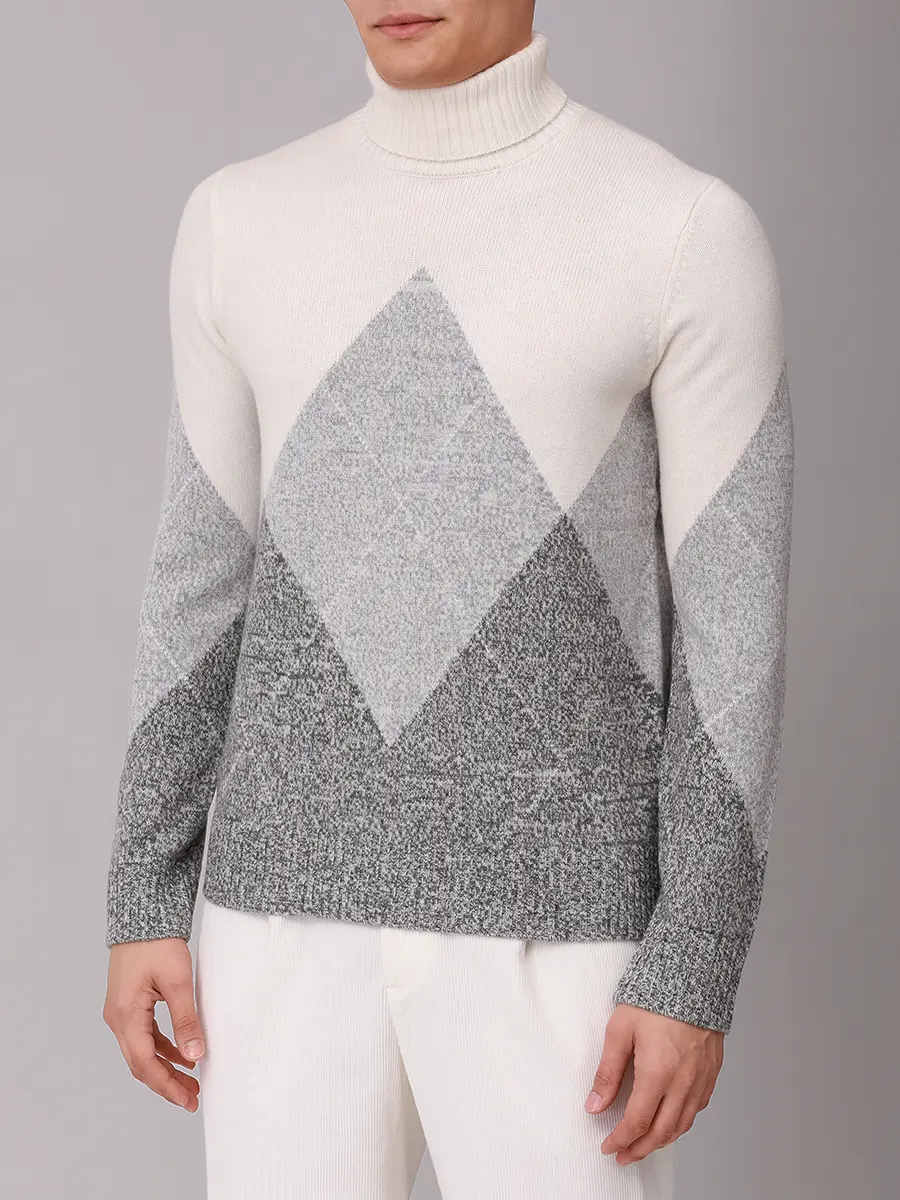 Свитер шерстяной PAUL TAYLOR PT7MA F009 001 Белый  Фото 4