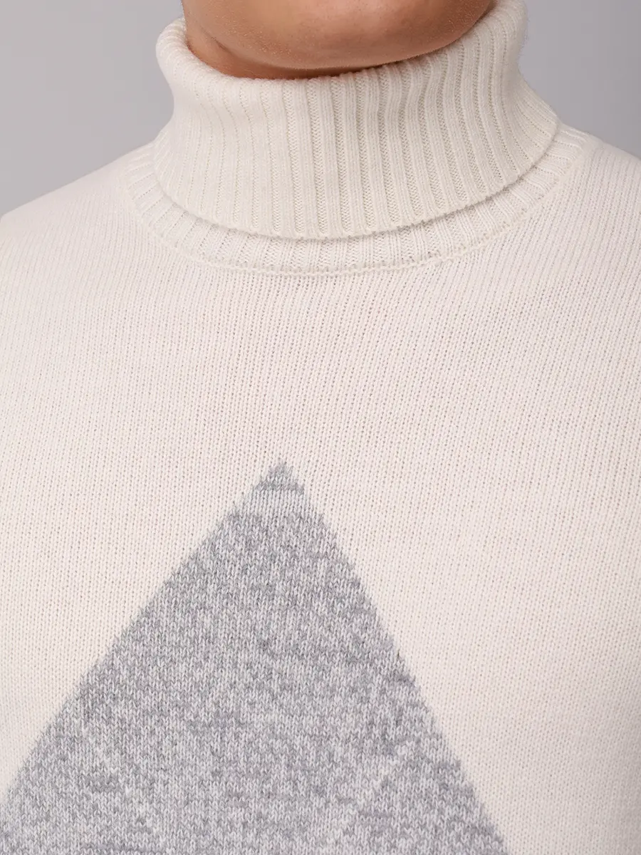 Свитер шерстяной PAUL TAYLOR PT7MA F009 001 Белый  Фото 5