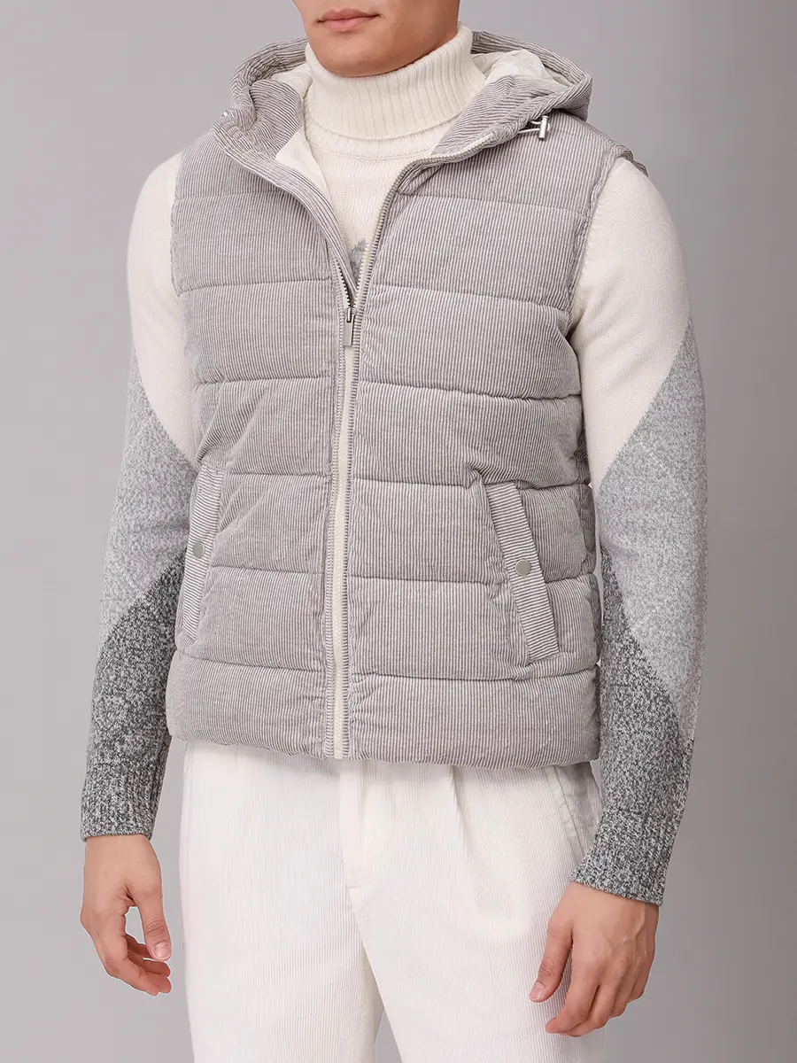 Жилет стеганый PAUL TAYLOR PT7KS S004 501 Серый  Фото 4