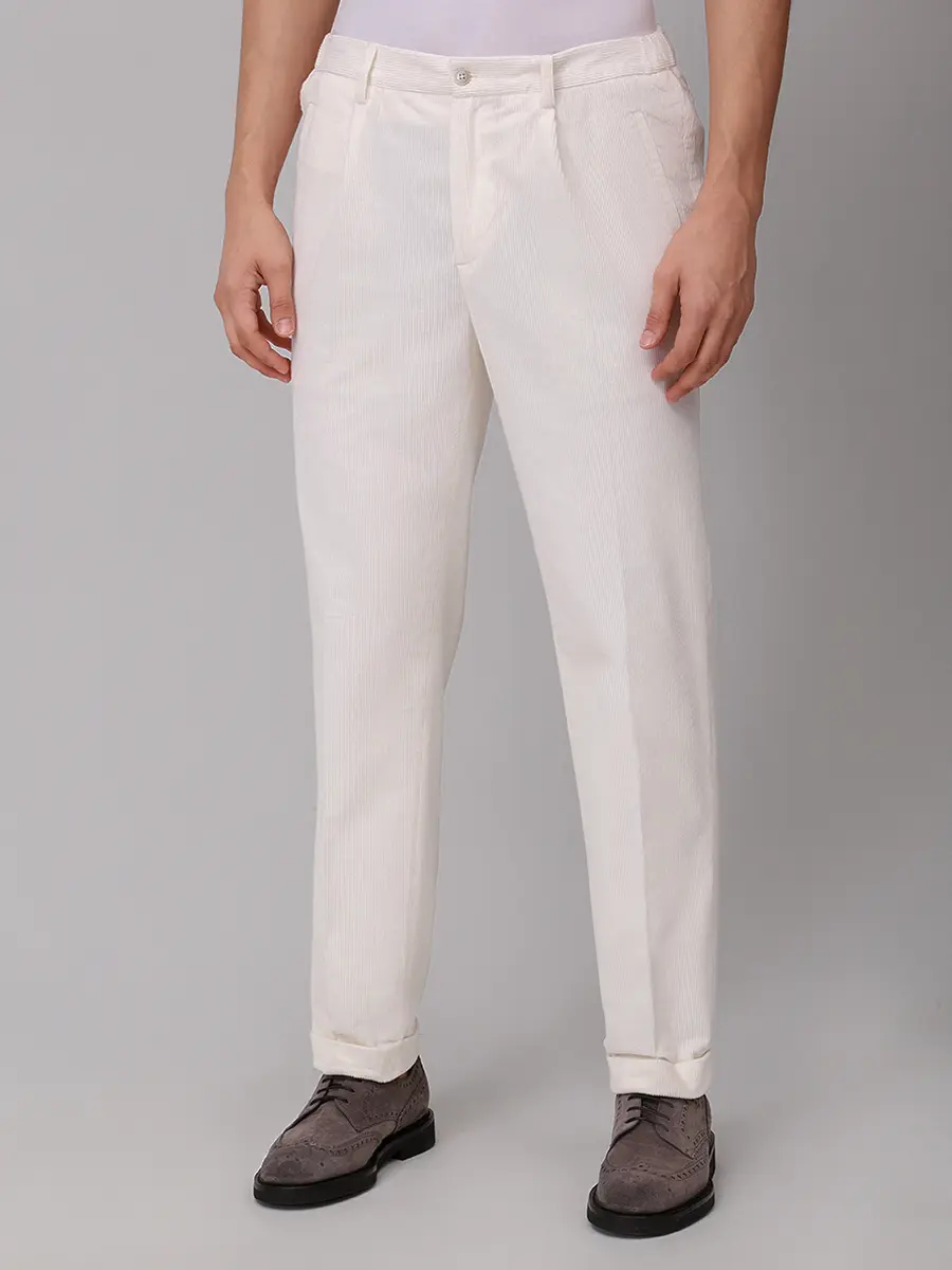 Брюки вельветовые PAUL TAYLOR PT7PA V015 001 Белый  Фото 4