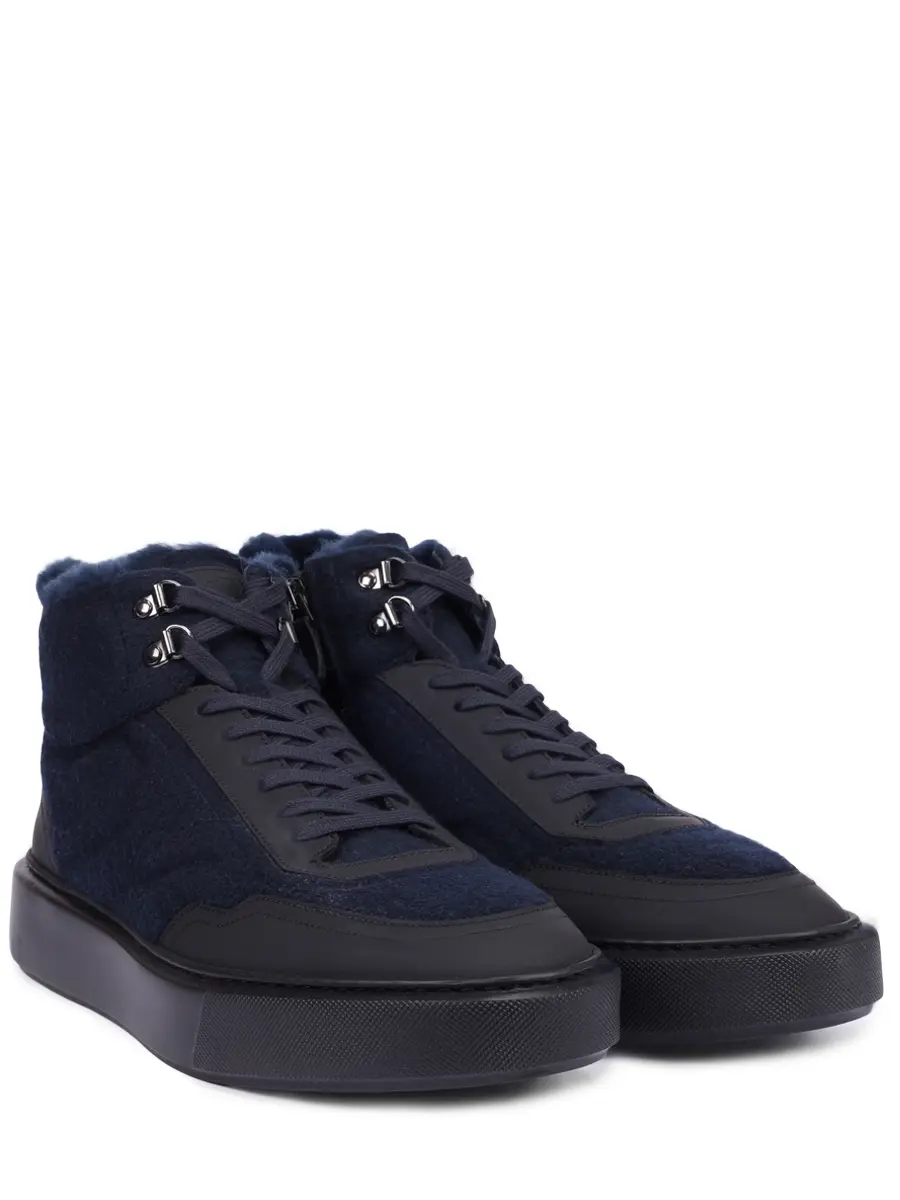 Кеды текстильные на меху BLU BARRETT RISE-13143.6 Синий  Фото 2