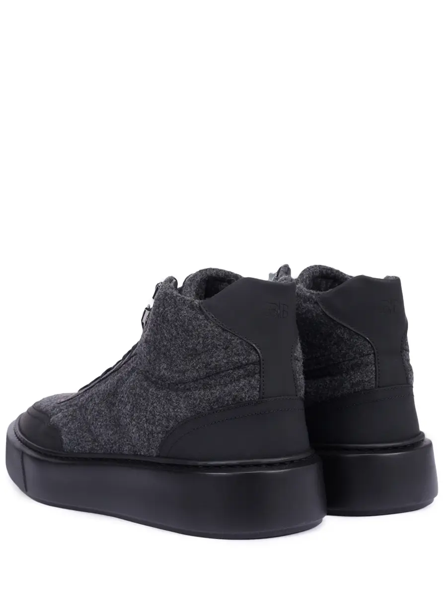 Кеды текстильные на байке BLU BARRETT RISE-13143.7 Серый  Фото 4