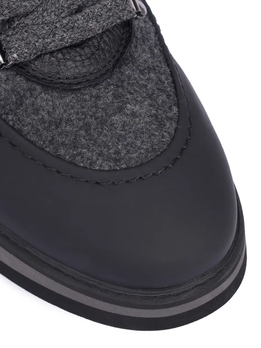 Ботинки комбинированные на меху BLU BARRETT MEGEVE-13146.3 Черный  Фото 6