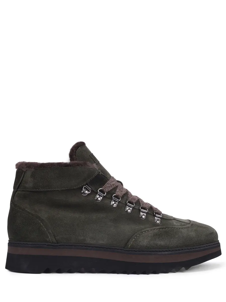 

Ботинки замшевые на меху, Хаки, MEGEVE-12567.19