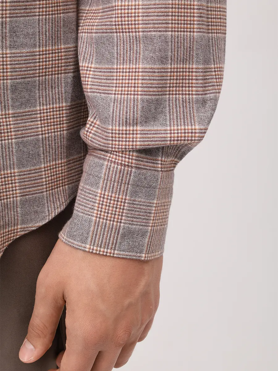 Рубашка Regular Fit хлопковая PAUL & SHARK 15313034CF/C72 Клетка  Фото 5