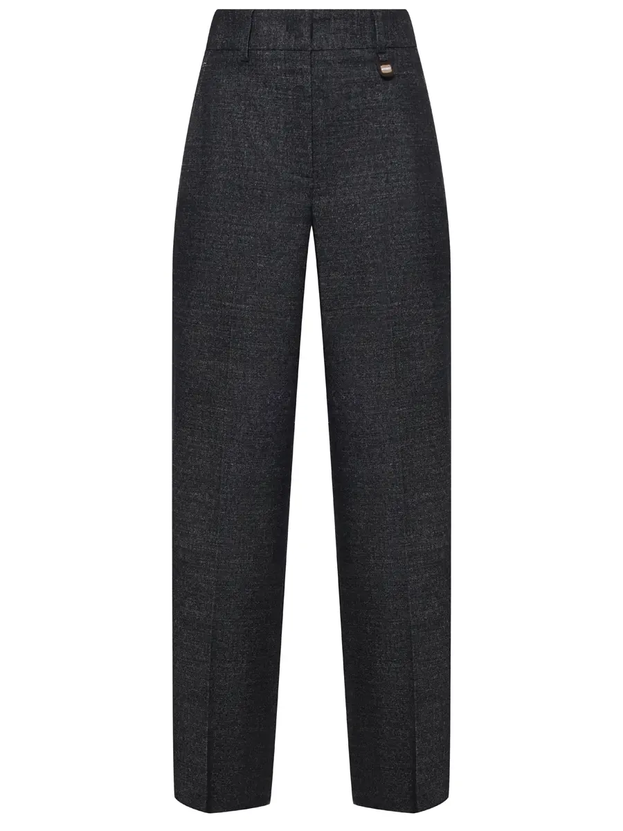 Брюки шерстяные LORENA ANTONIAZZI I2546PA01H_5026 997 Темно- Серый 
