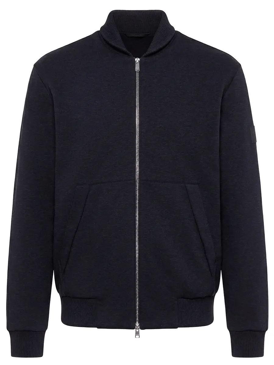 Бомбер хлопковый BOSS 50549302/404 Синий 