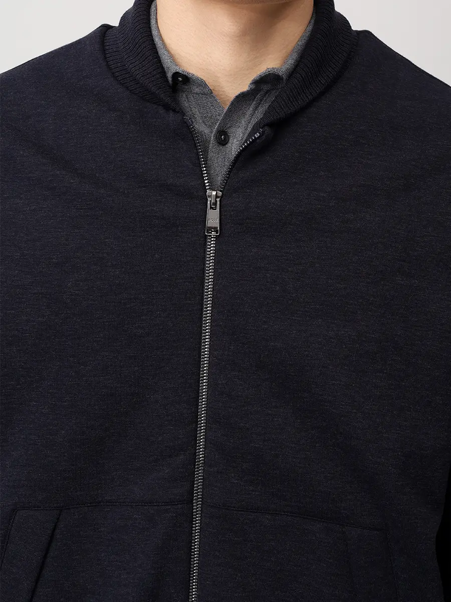 Бомбер хлопковый BOSS 50549302/404 Синий  Фото 5