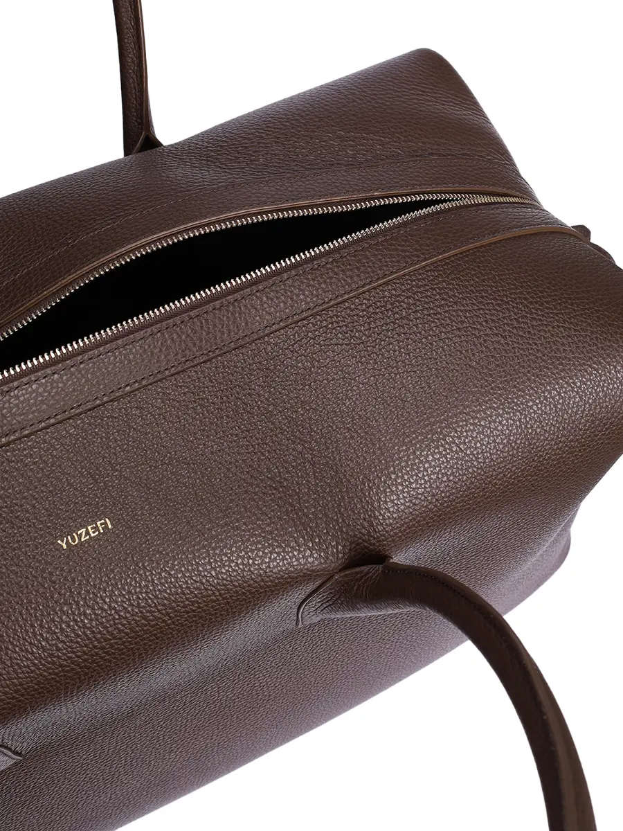 Сумка кожаная Brioche Weekender YUZEFI YUZPF25-HB-BW-L038 Коричневый  Фото 4