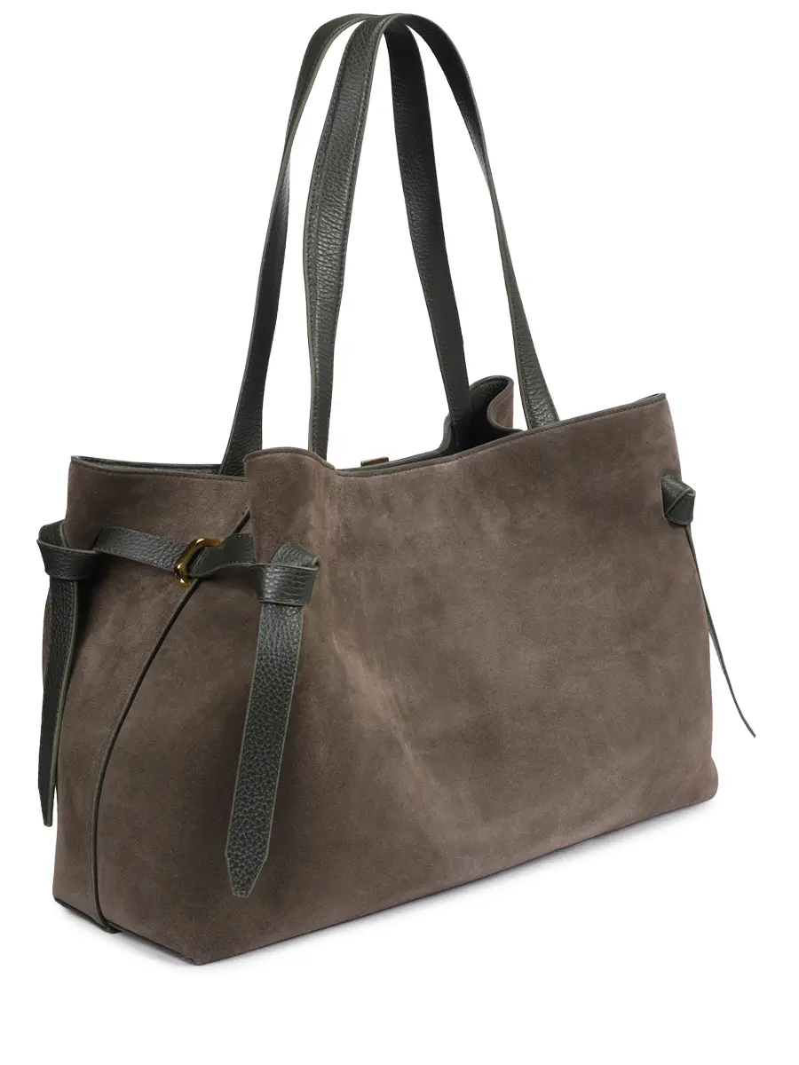 Сумка замшевая Gyoza Tote YUZEFI YUZPF25-HB-GZT-S023 Зеленый  Фото 3