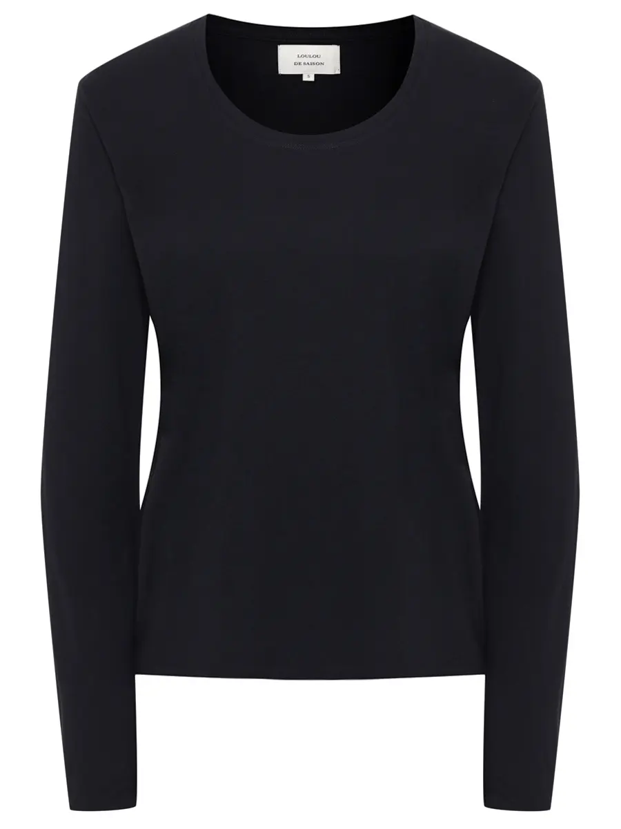 Лонгслив из вискозы и шерсти Ava LOULOU DE SAISON AVA LDS Черный 