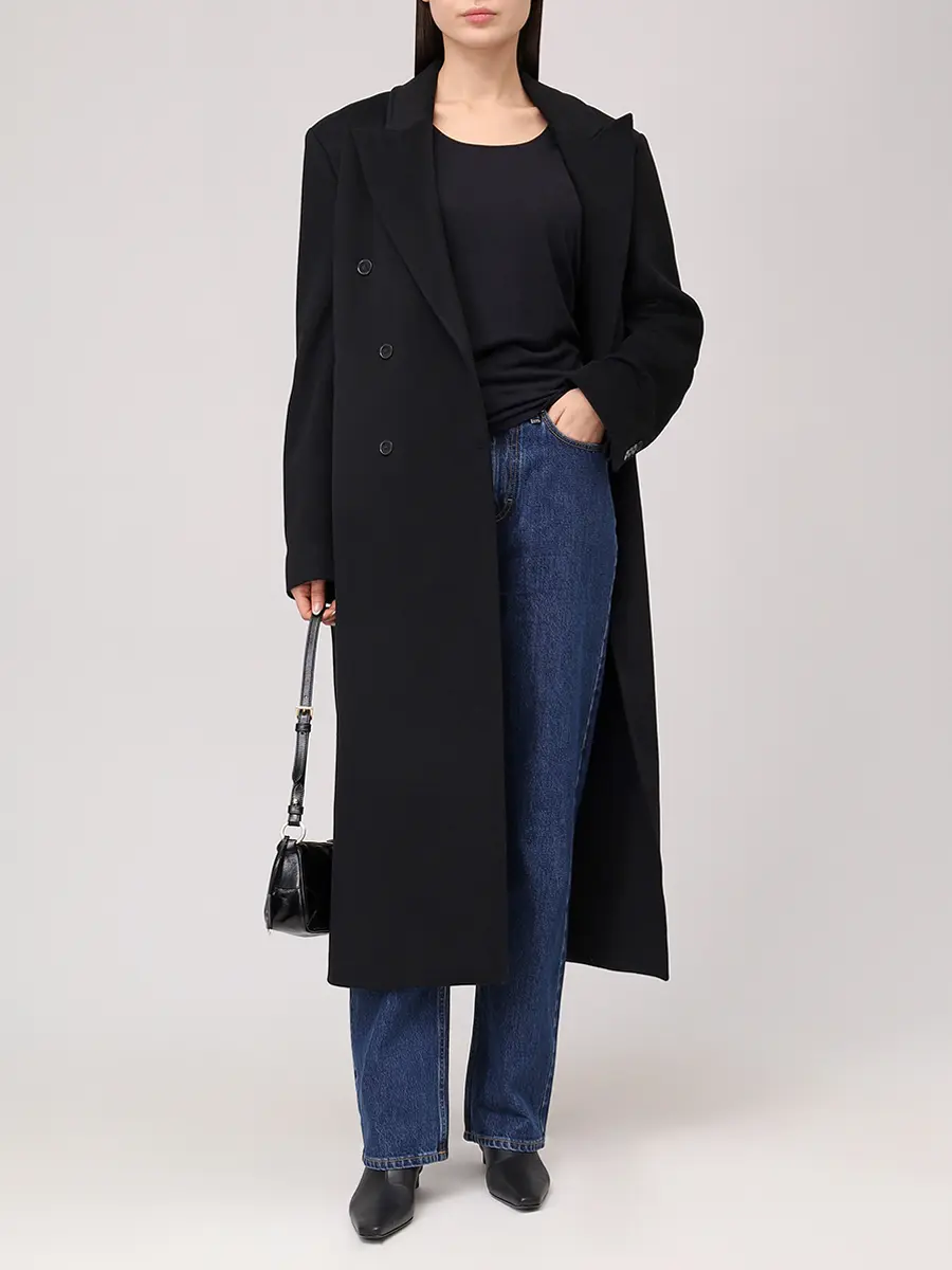 Лонгслив из вискозы и шерсти Ava LOULOU DE SAISON AVA LDS Черный  Фото 2