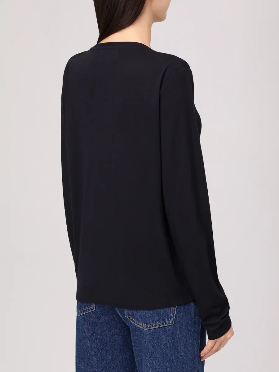 Лонгслив из вискозы и шерсти Ava LOULOU DE SAISON AVA LDS Черный  Фото 3