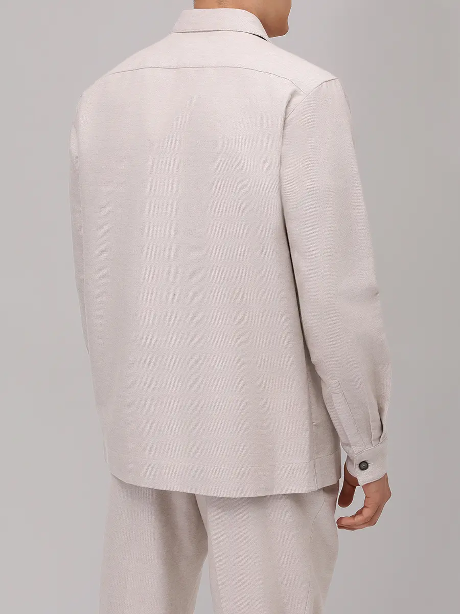 Рубашка хлопковая PAUL & SHARK 15313346/629 Бежевый  Фото 3