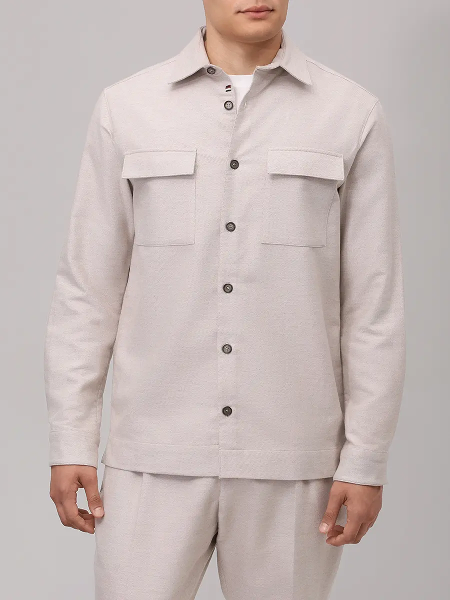 Рубашка хлопковая PAUL & SHARK 15313346/629 Бежевый  Фото 4