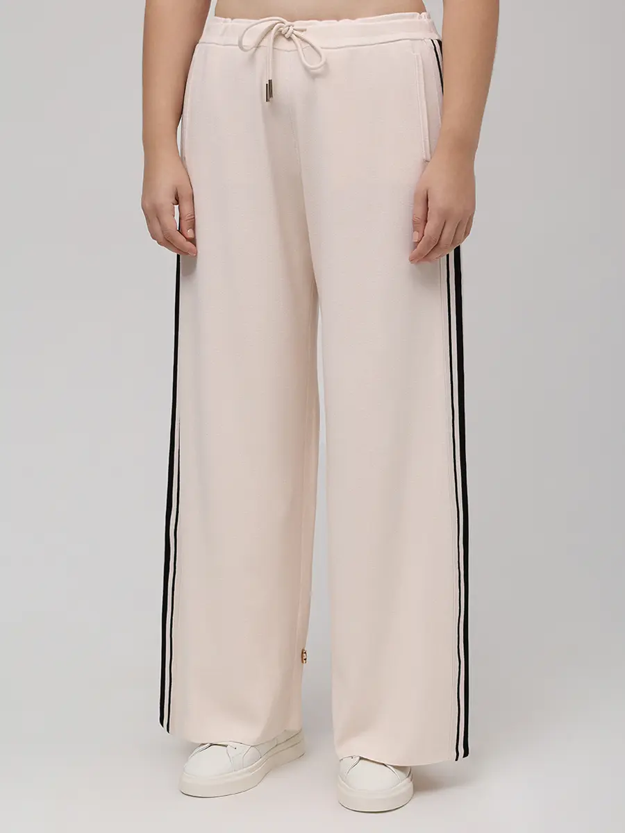 Брюки из вискозы ELENA MIRO P621Z010MMA2 Кремовый  Фото 4