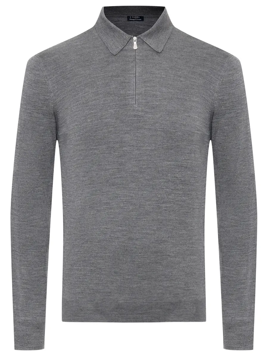 

Поло из шерсти и шелка, Серый, BU 7000/25245/1319057537/0071