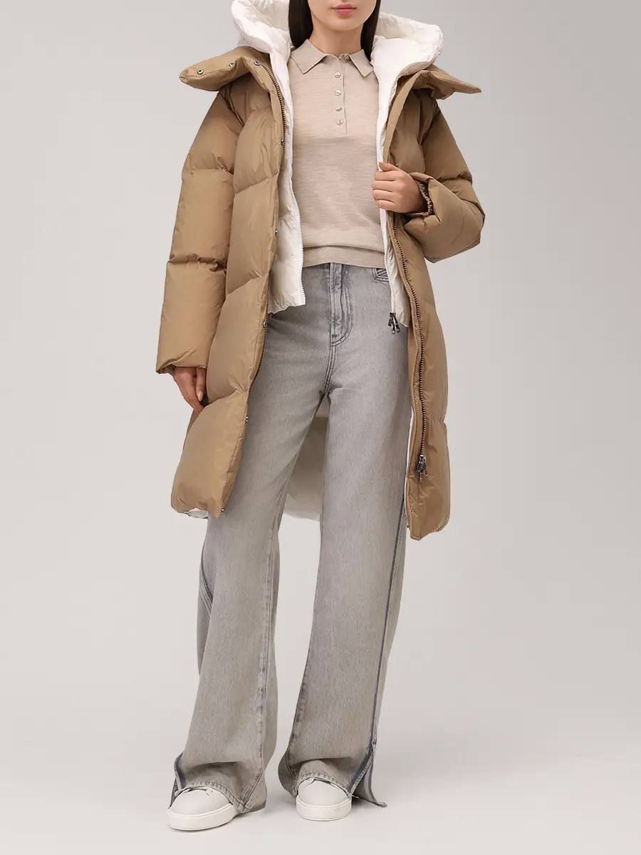 Пуховик стеганый HETREGO 8P632 F 25WD01 LIANA-CAM Бежевый  Фото 2