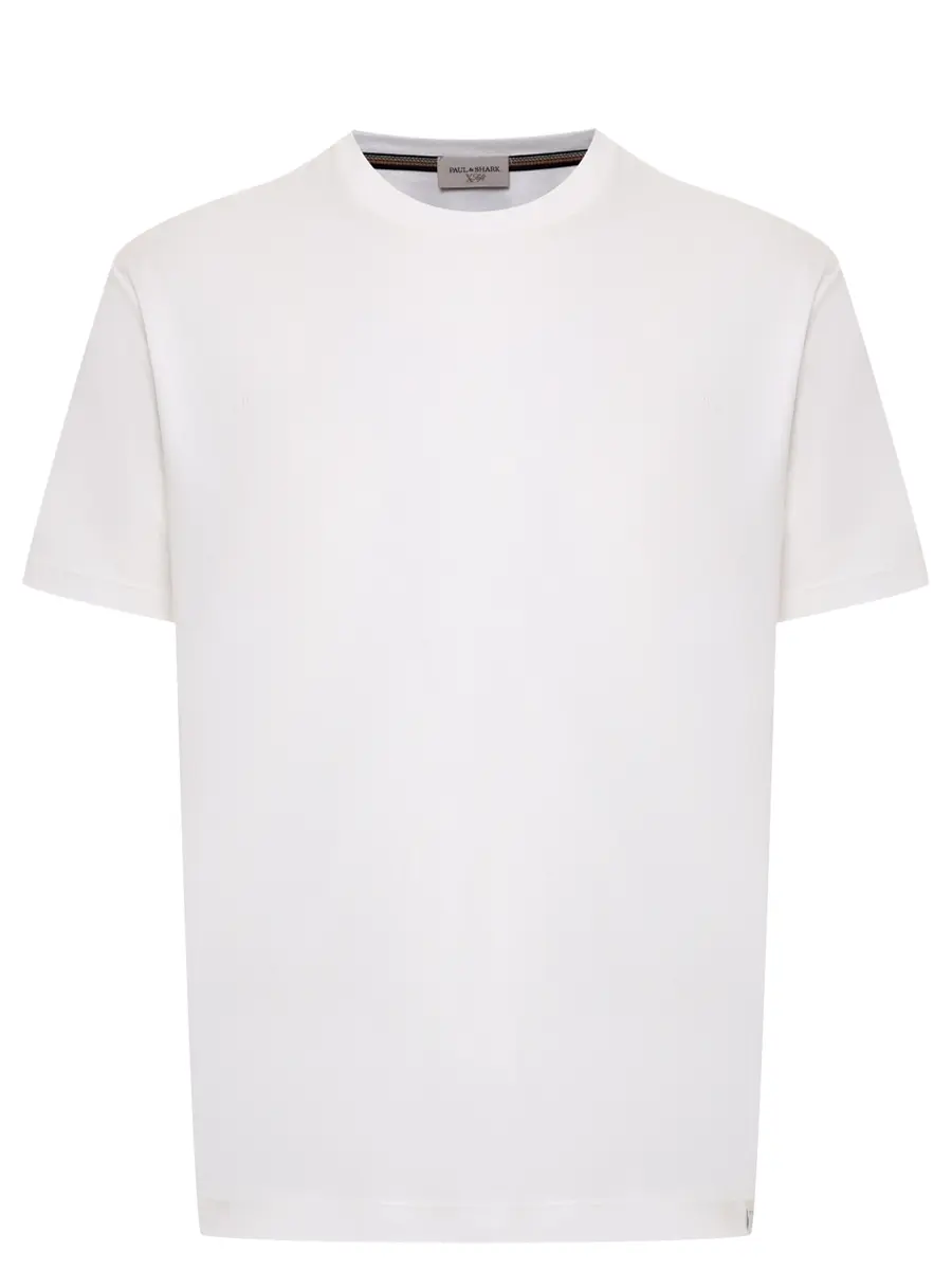 Футболка из хлопка и лиоцелла PAUL & SHARK 15311631/965 Белый 