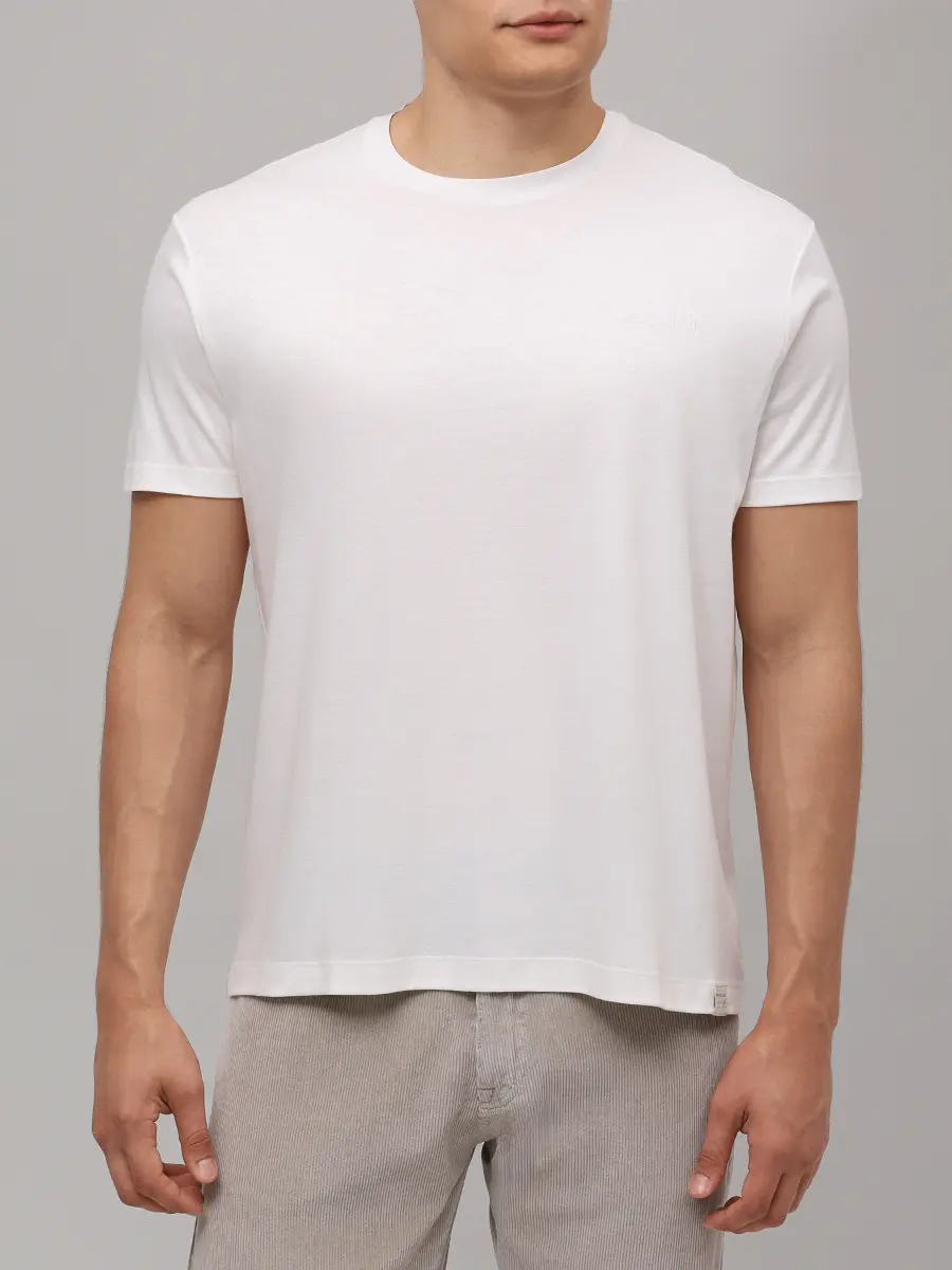 Футболка из хлопка и лиоцелла PAUL & SHARK 15311631/965 Белый  Фото 4