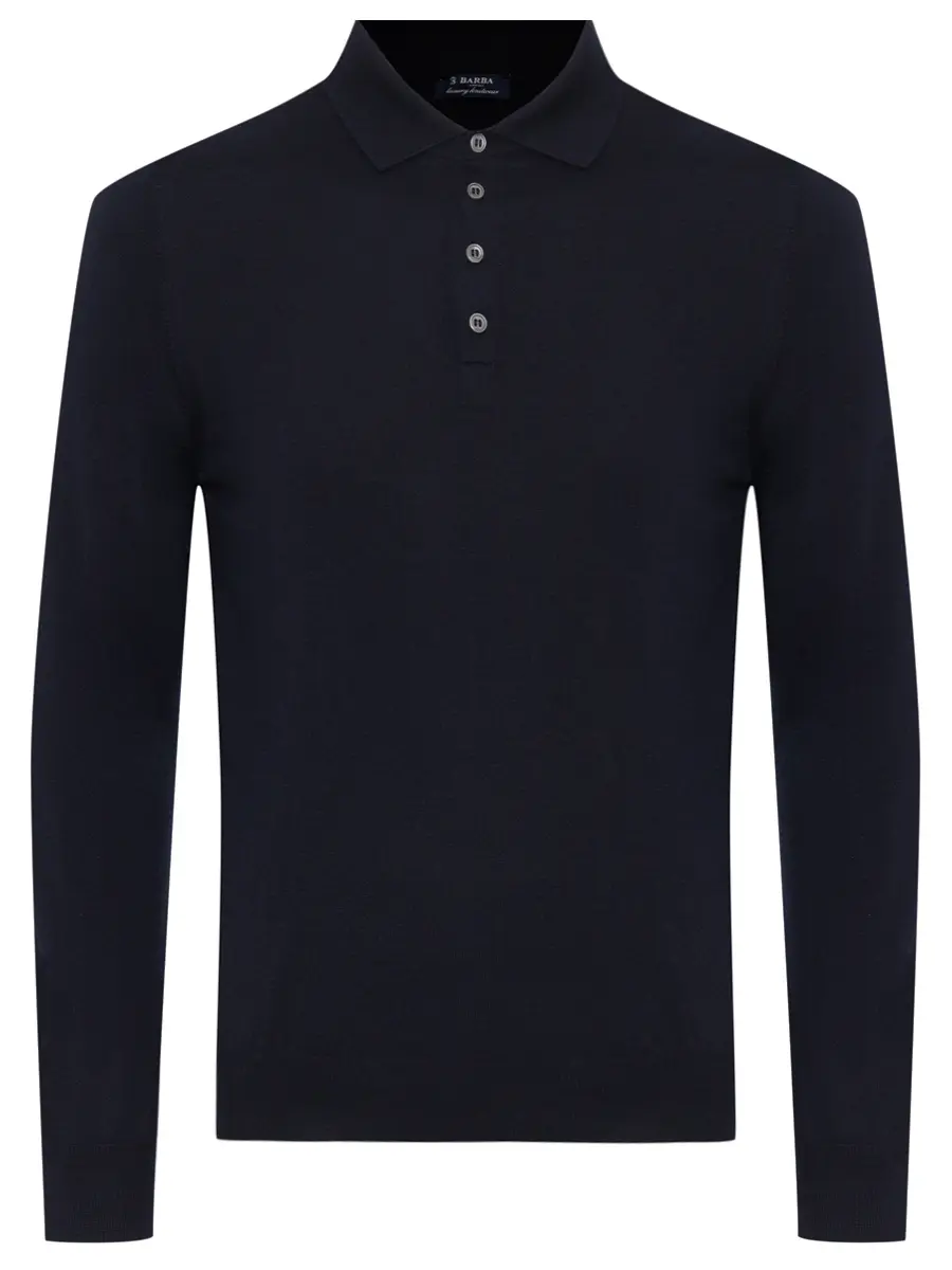 

Поло из шерсти и шелка, Синий, BU 7000/25250/1539043503/0598 Темно-