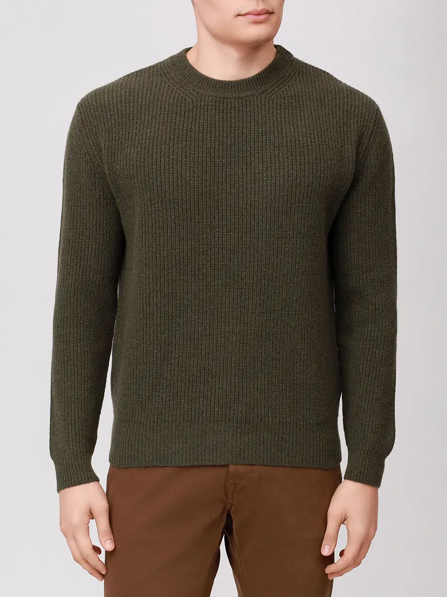 Джемпер кашемировый DANIELE FIESOLI 3390/41MILITARE Хаки  Фото 4