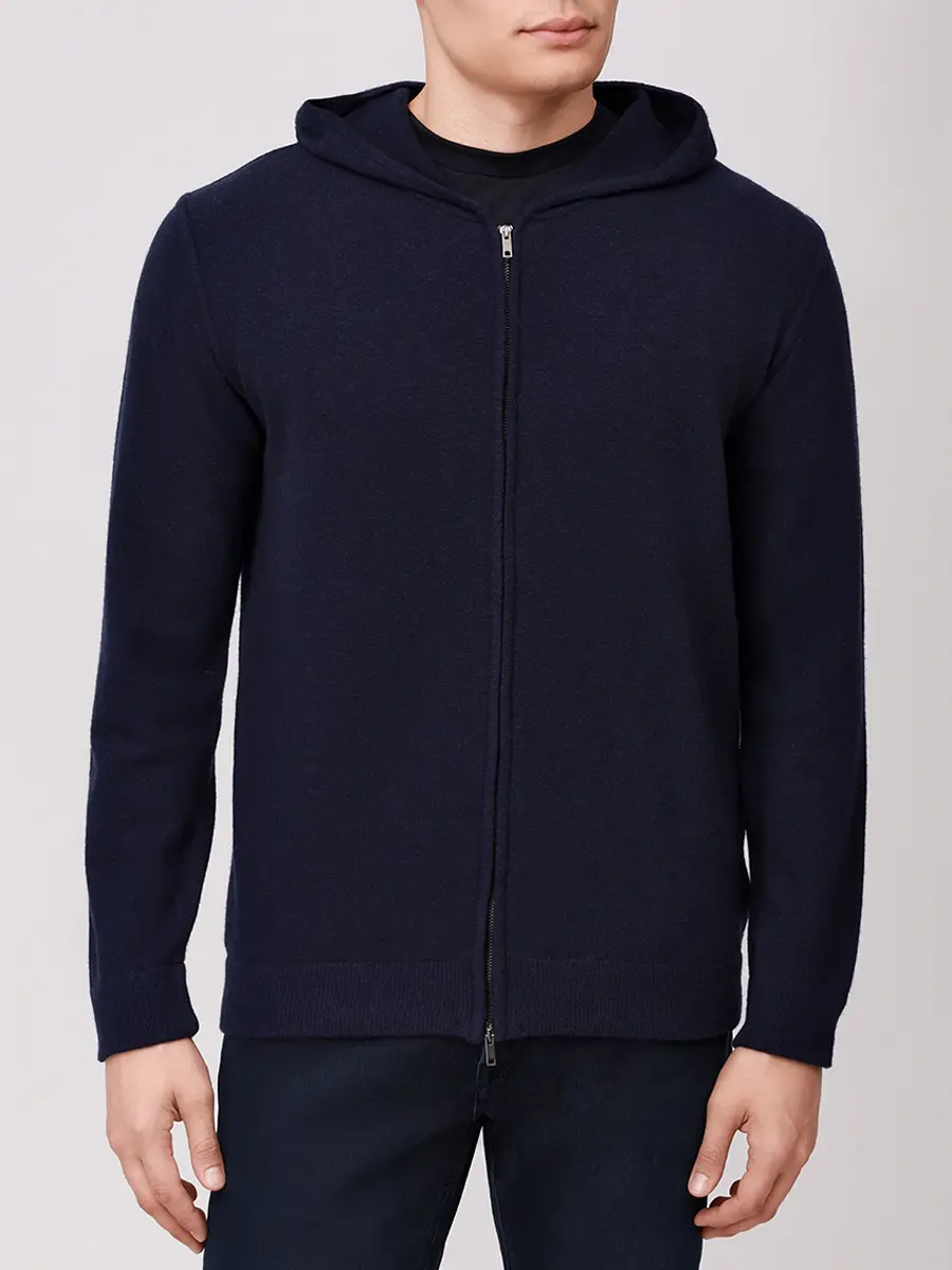 Кардиган шерстяной DANIELE FIESOLI 0035/Z/23 NOTTE Темно- Синий  Фото 4